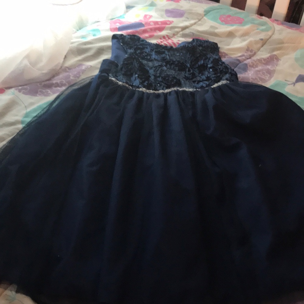 Size seven navy blue girls dress